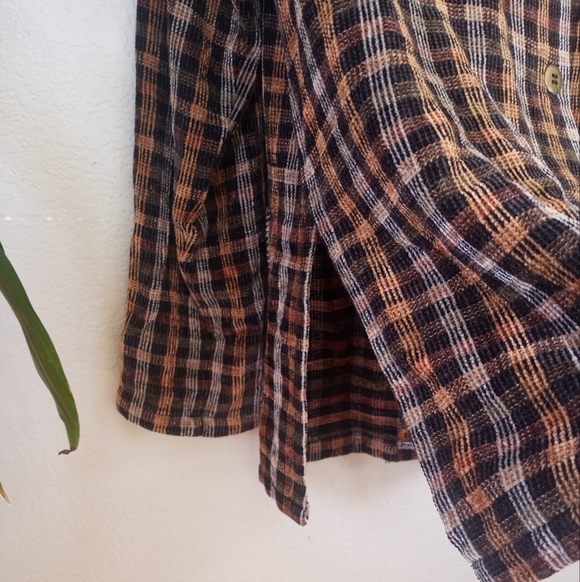 Fritelli And Lockwood Handwoven Textile Soft Plaid Contrast Pocket Chore Coat - Picture 7 of 12